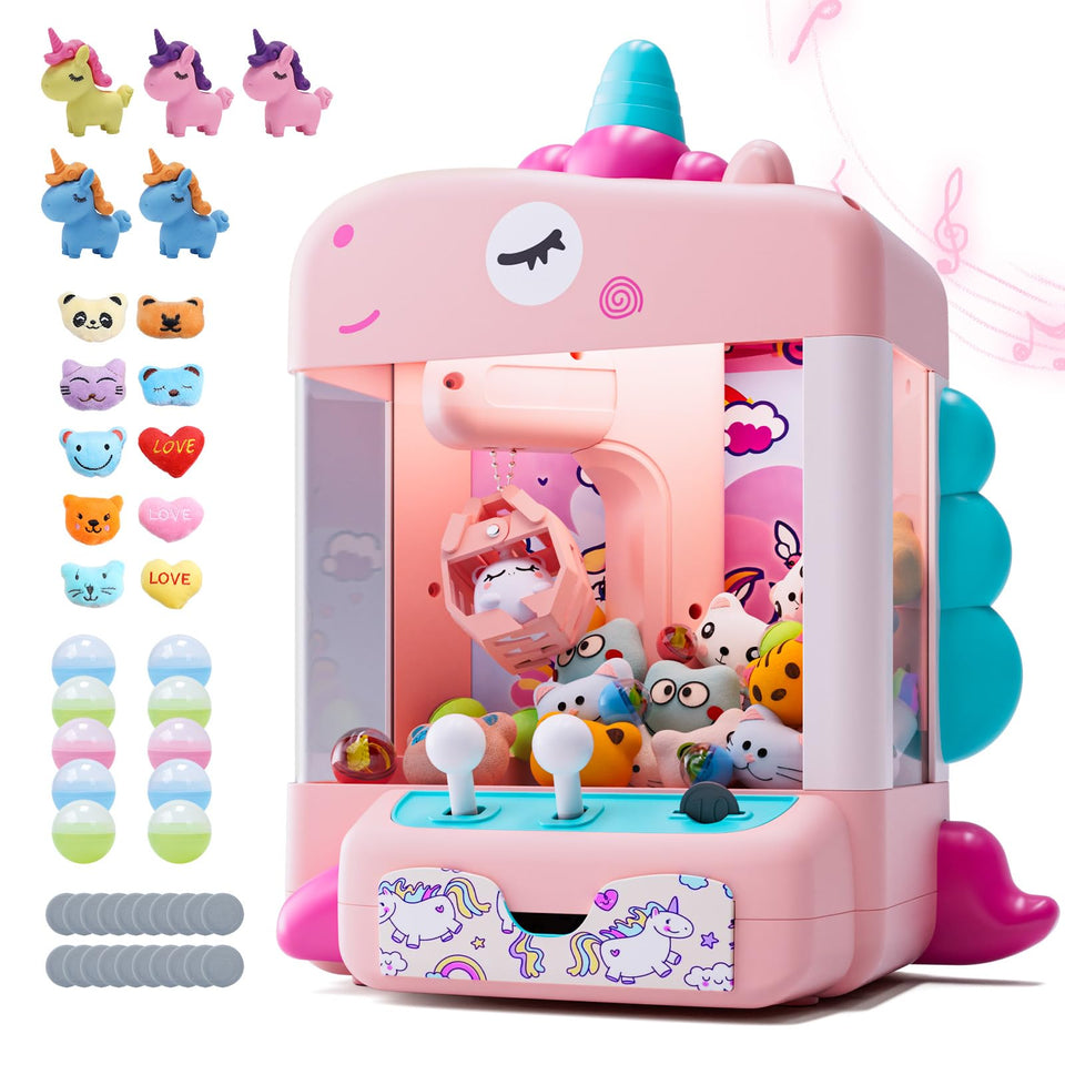 Skirfy Unicorns Claw Machine front view for home arcade play