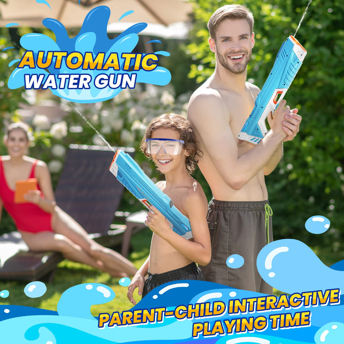 Skirfy water gun auto-fill in 10-15 seconds for rapid reloads