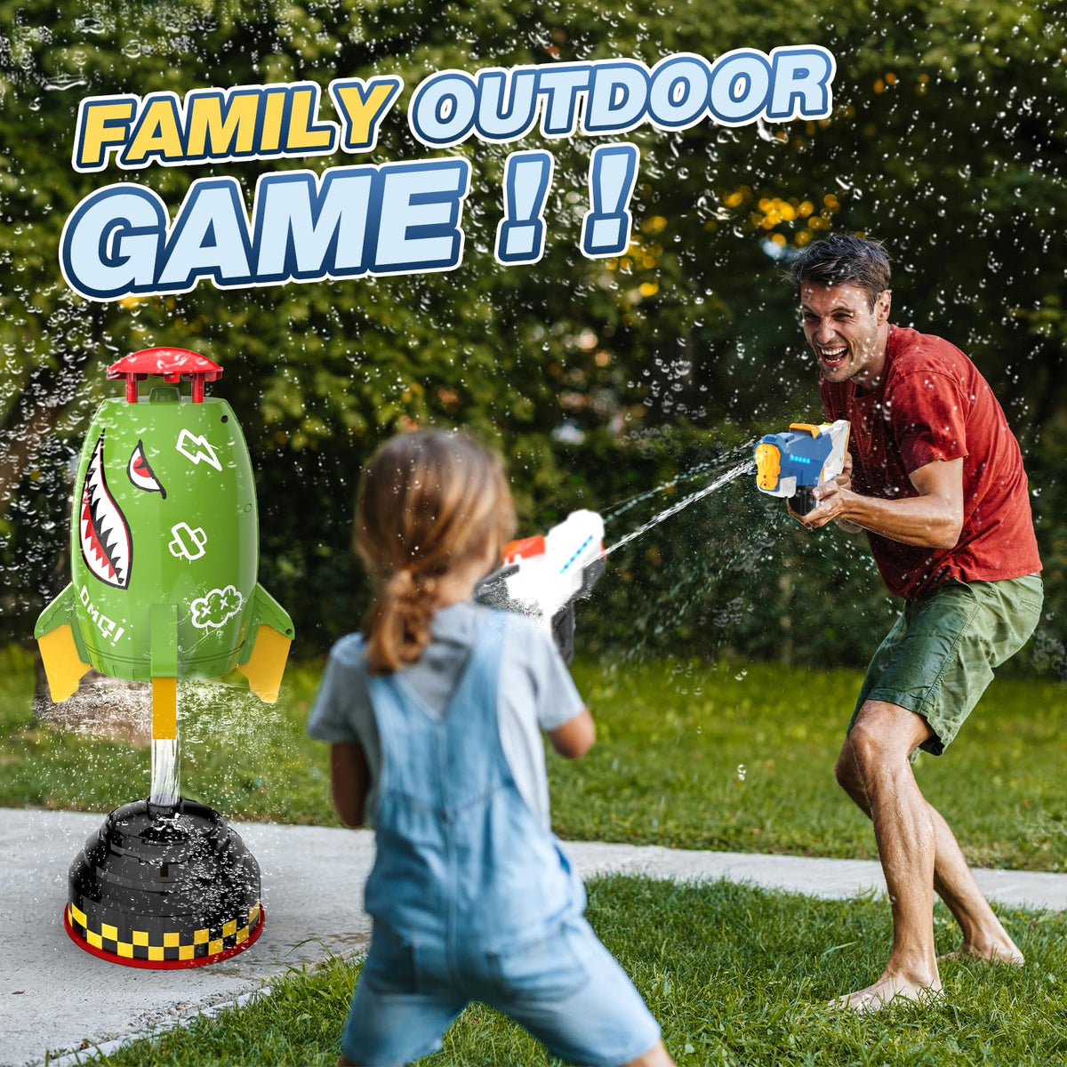 Skirfy water gun family outdoor fun at beach or pool