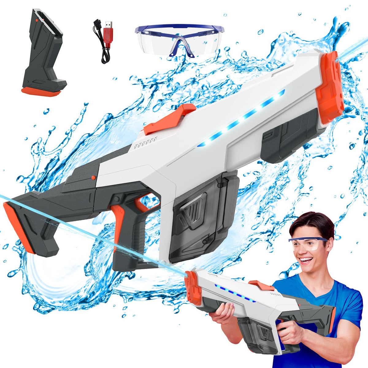 Skirfy water gun full-size design for family battles and outdoor fun.