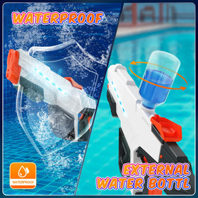 Skirfy water gun long-range shots reach up to 32 feet.