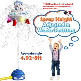 Skirfy adjustable-height rocket sprinkler for engaging summer water play.