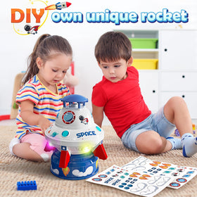 Skirfy DIY sticker rocket kit enhances creativity during outdoor use.
