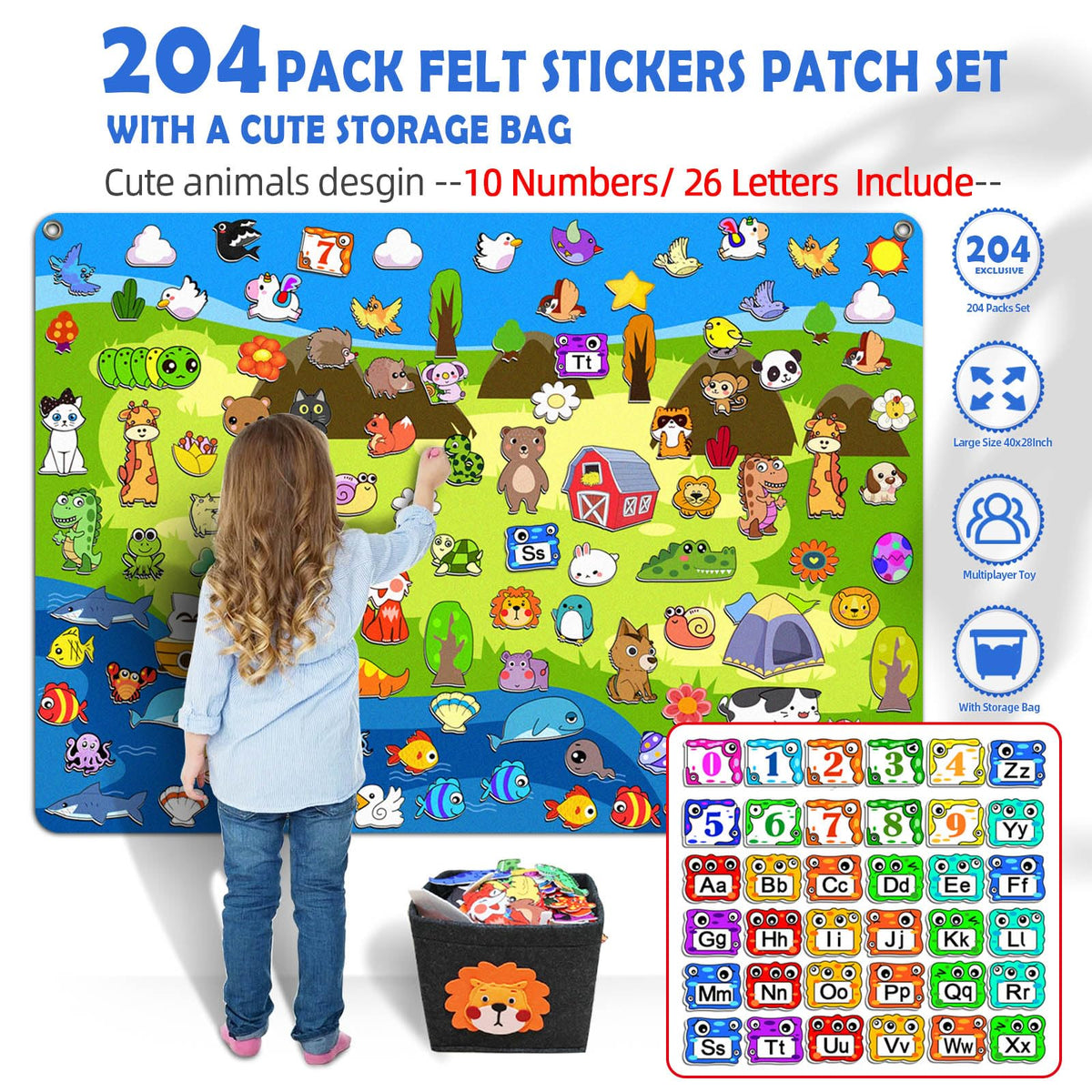 SKOLESK large 40x28 inch felt board suitable for group activities