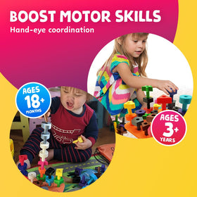 Skoolzy colorful pegs improve hand-eye coordination during sorting tasks