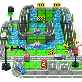 SKTMYY magnetic tiles road set for creative city building