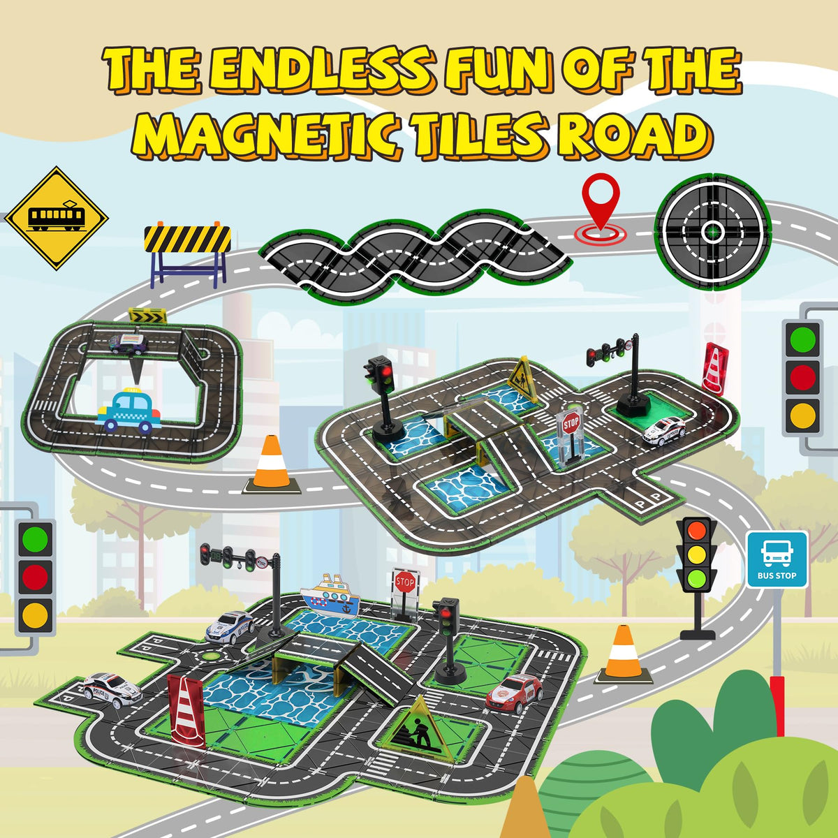 SKTMYY road tiles closeup showing flexible connectors and edges
