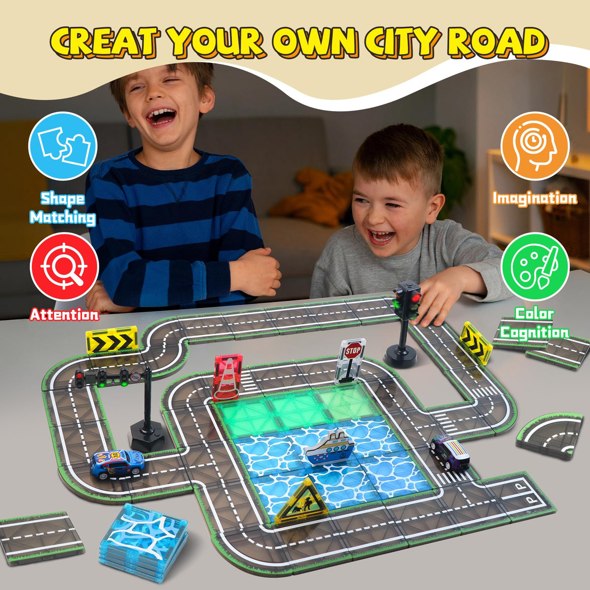 SKTMYY traffic signs guide pretend traffic