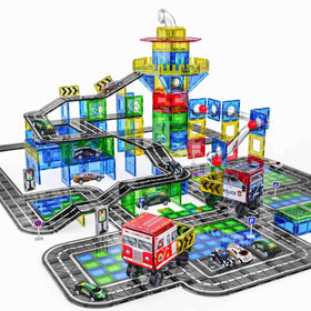 SKTMYY 150PCS magnetic tiles road set enables imaginative city builds and STEM exploration