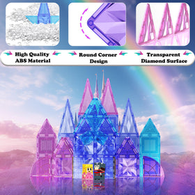 SKTMYY glitter-accent tiles detail adds sparkle for imaginative castle-building.