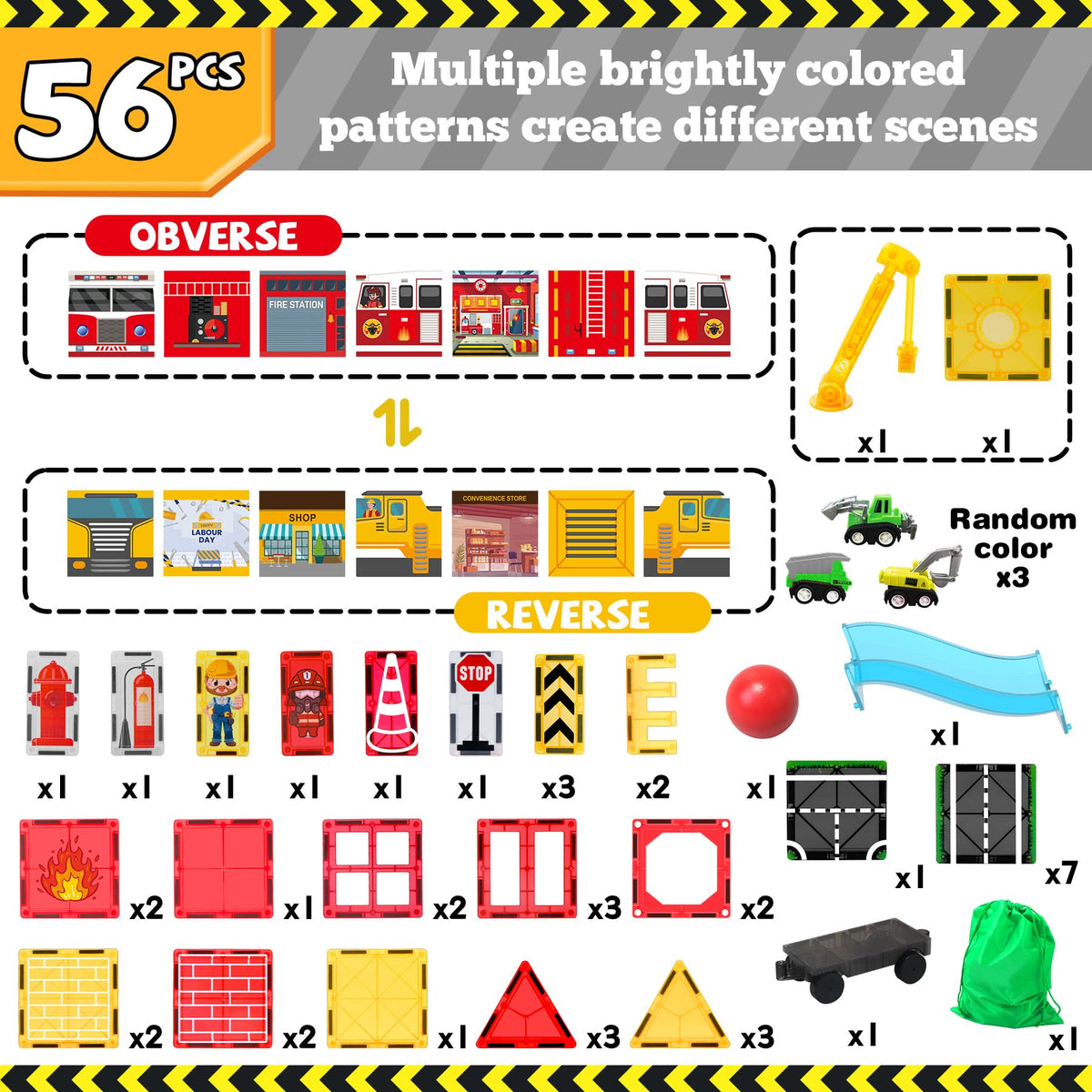 SKTMYY magnetic tiles construction-site encourages creativity and STEM problem-solving in playtime