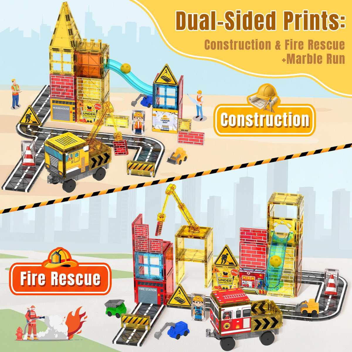 SKTMYY magnetic tiles crane action supports dynamic construction play and problem-solving