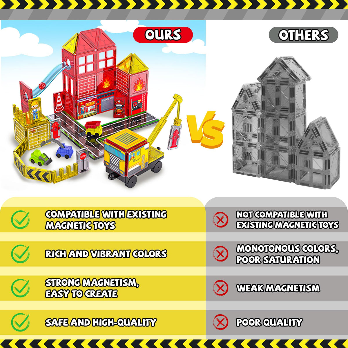 SKTMYY magnetic tiles telescopic-crane adds dynamic lifting action