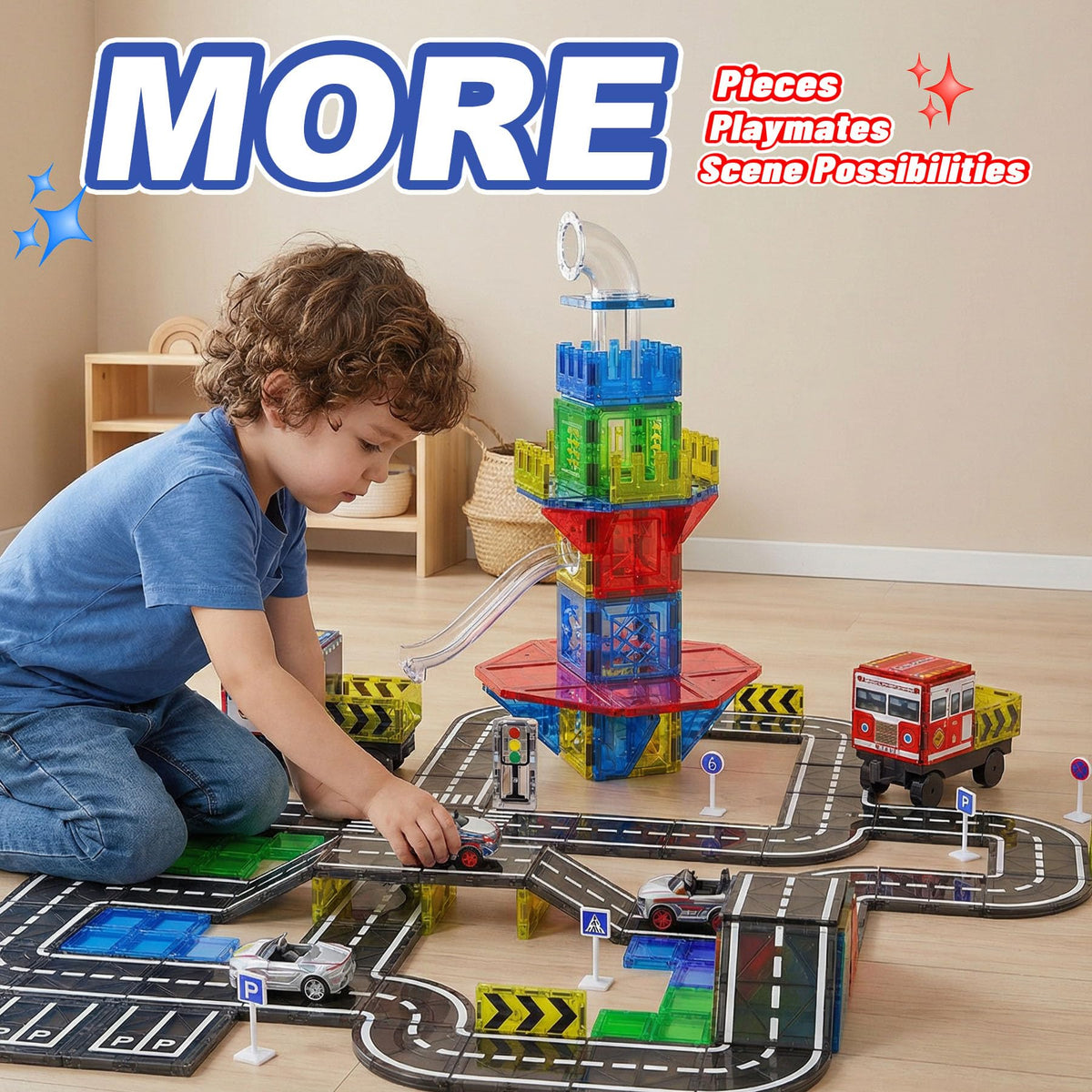 SKTMYY marble run track system promotes planning and problem-solving during play