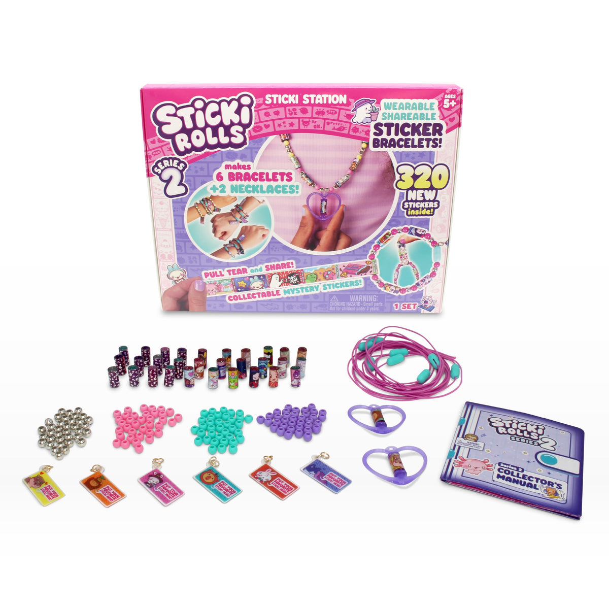 Sky Castle Sticki Station pack cover shows the wearable sticker jewelry kit for creative crafting