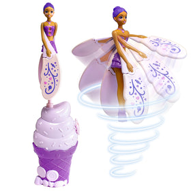 Sky Dancers Purple Licious doll with twirling wings ready for pull-string flight.