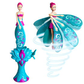 Sky Dancers Turquoise Twinkle in flight with graceful indoor motion