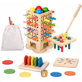 SkyAmbition Montessori wooden board game box and components for family play