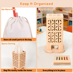 Smooth wooden craftsmanship with burr-free edges and non-toxic finish