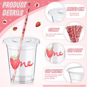 Skybooly packaging shows fifty cups, lids, and straws for bulk parties.