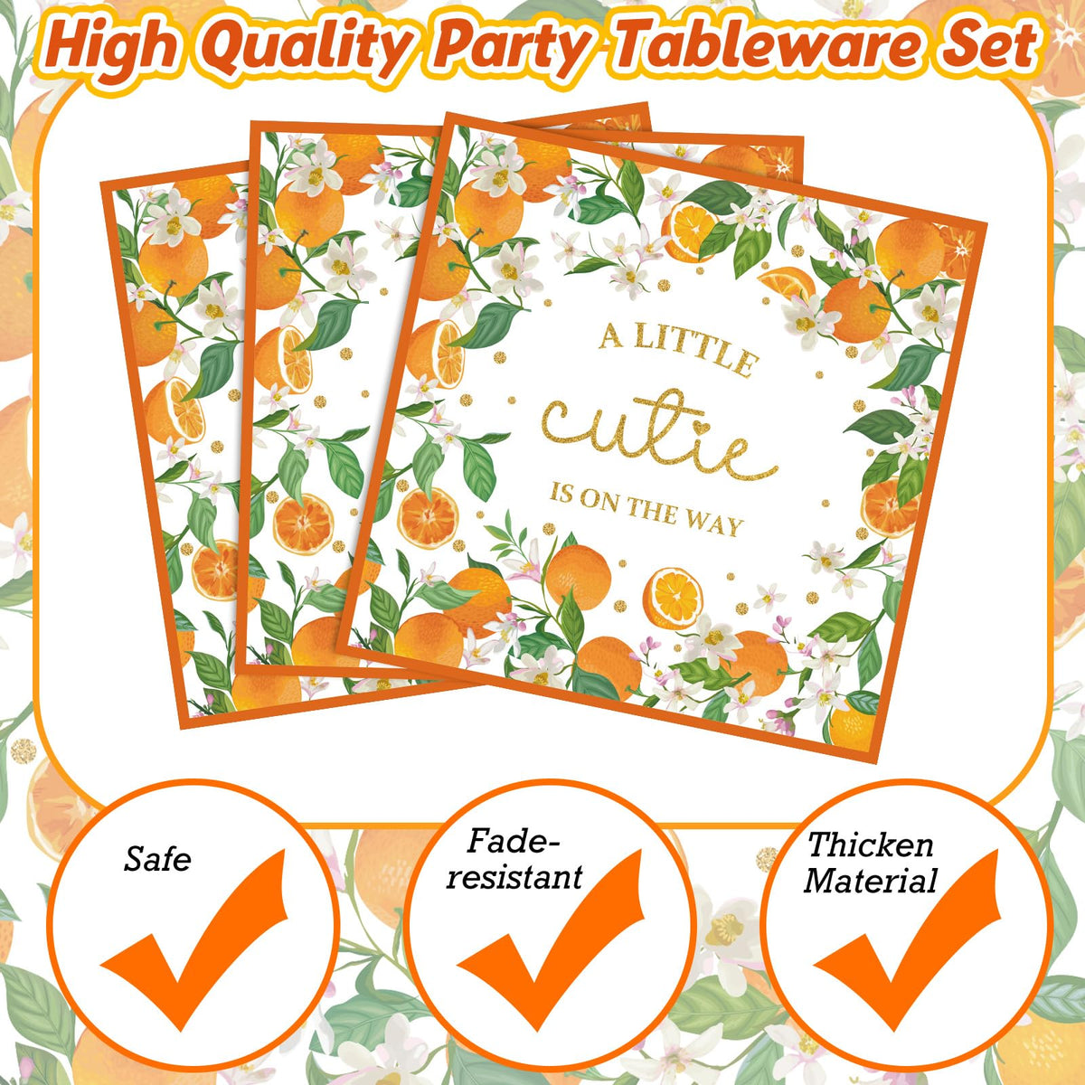 Skybooly orange forks for sturdy, convenient dining at celebrations