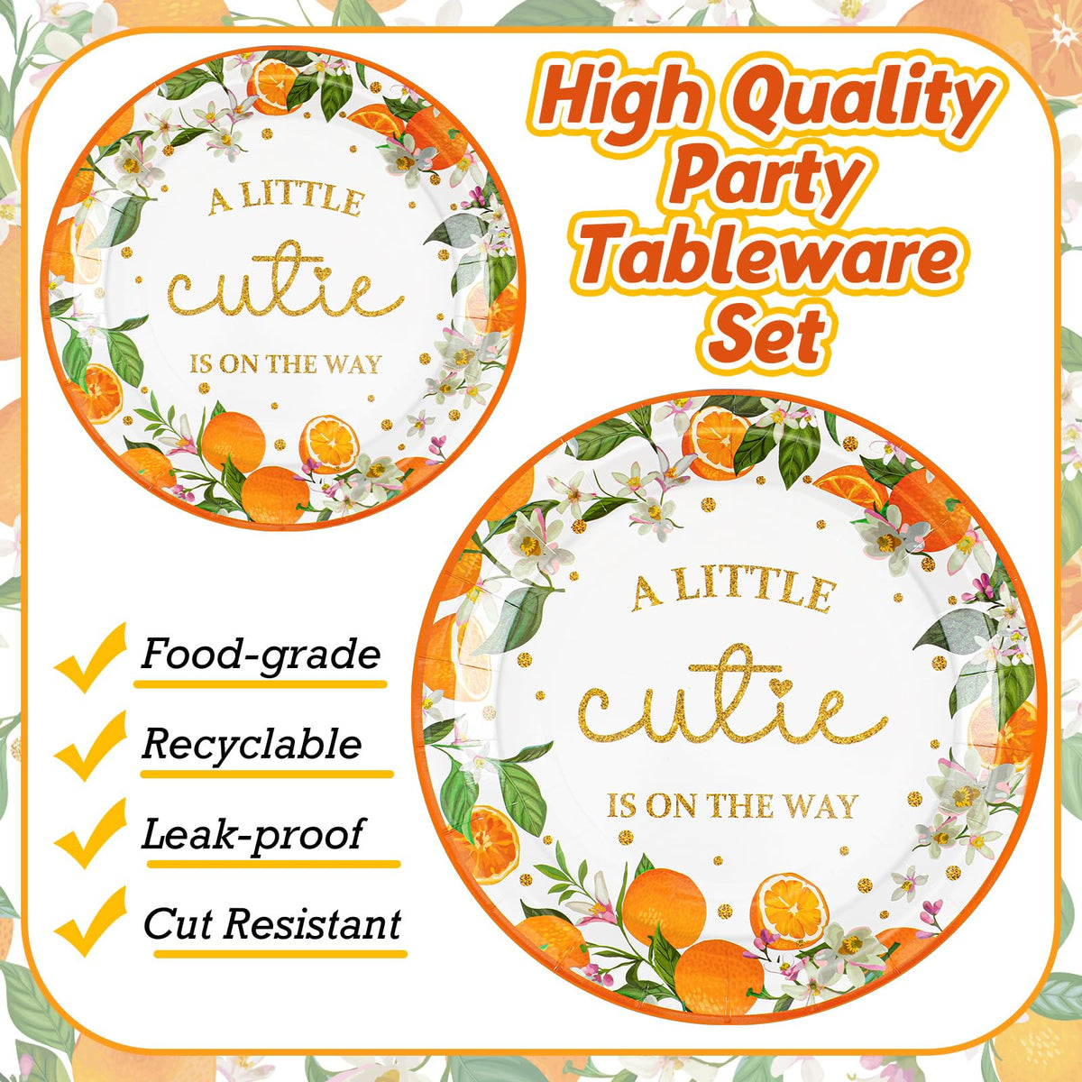 Skybooly orange napkins to complete a vibrant party setting