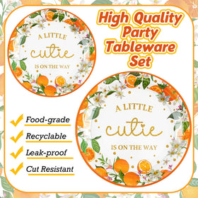 Skybooly orange napkins to complete a vibrant party setting