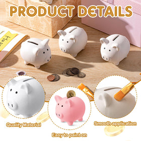 Skybooly piggy bank kit includes two paint strips for color ideas