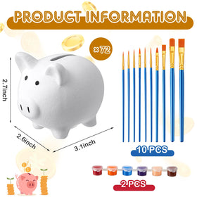 Skybooly ceramic piggy bank close-up shows smooth surface ready for art
