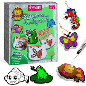 Skyenchant Aqua 3D Foaming Art Kit box contents for kids, all-in-one creative set