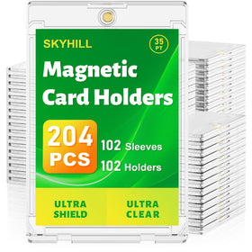 Skyhill 102ct magnetic card holders display cards with crystal clarity
