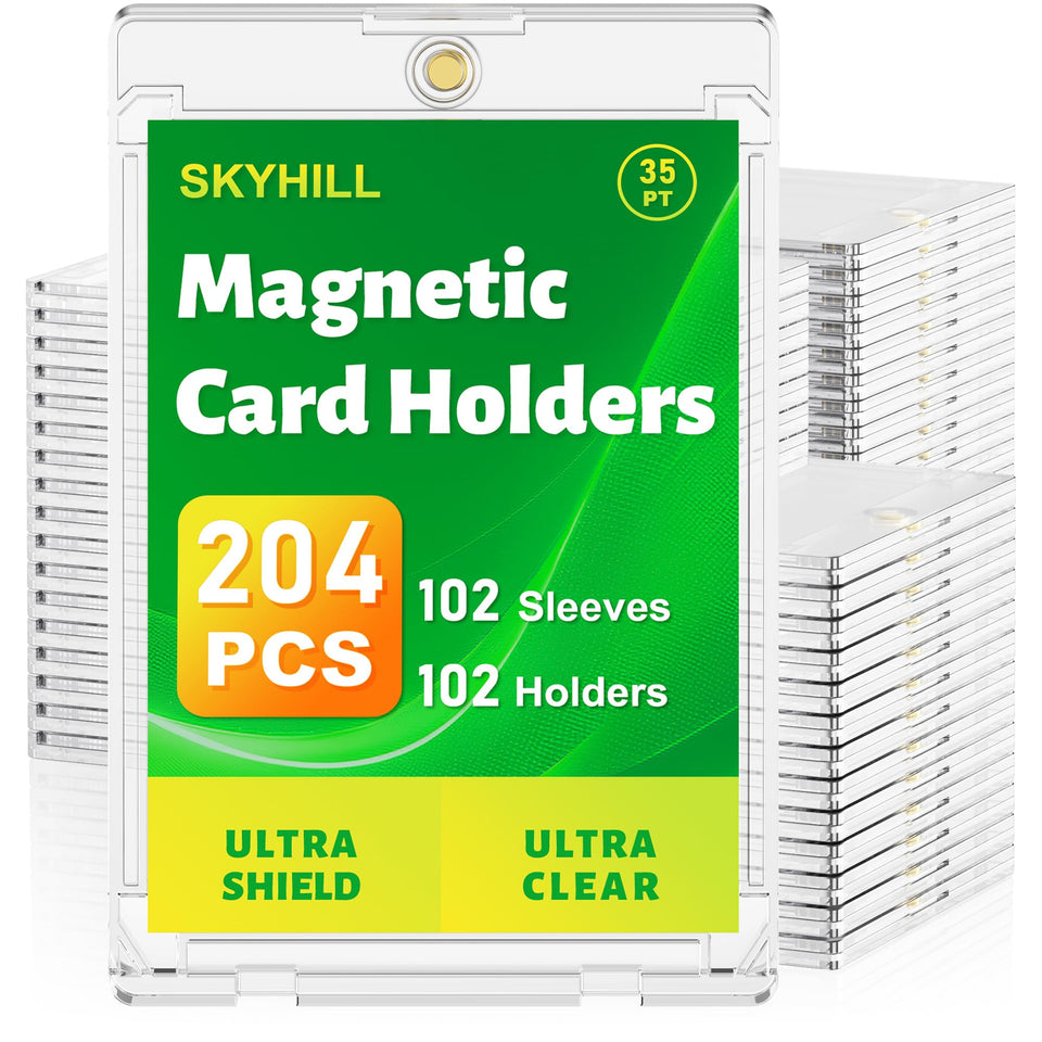 Skyhill 102ct magnetic card holders display cards with crystal clarity