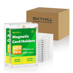 Skyhill 200ct magnetic card holders show clear display while protecting cards
