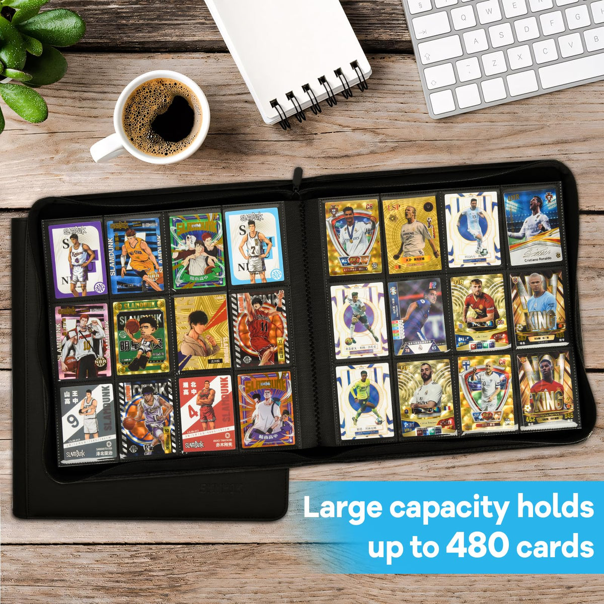 SKYHJK Card Binder compact folds for easy storage and travel.
