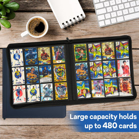 Side-loading design of SKYHJK binder provides secure card insertion