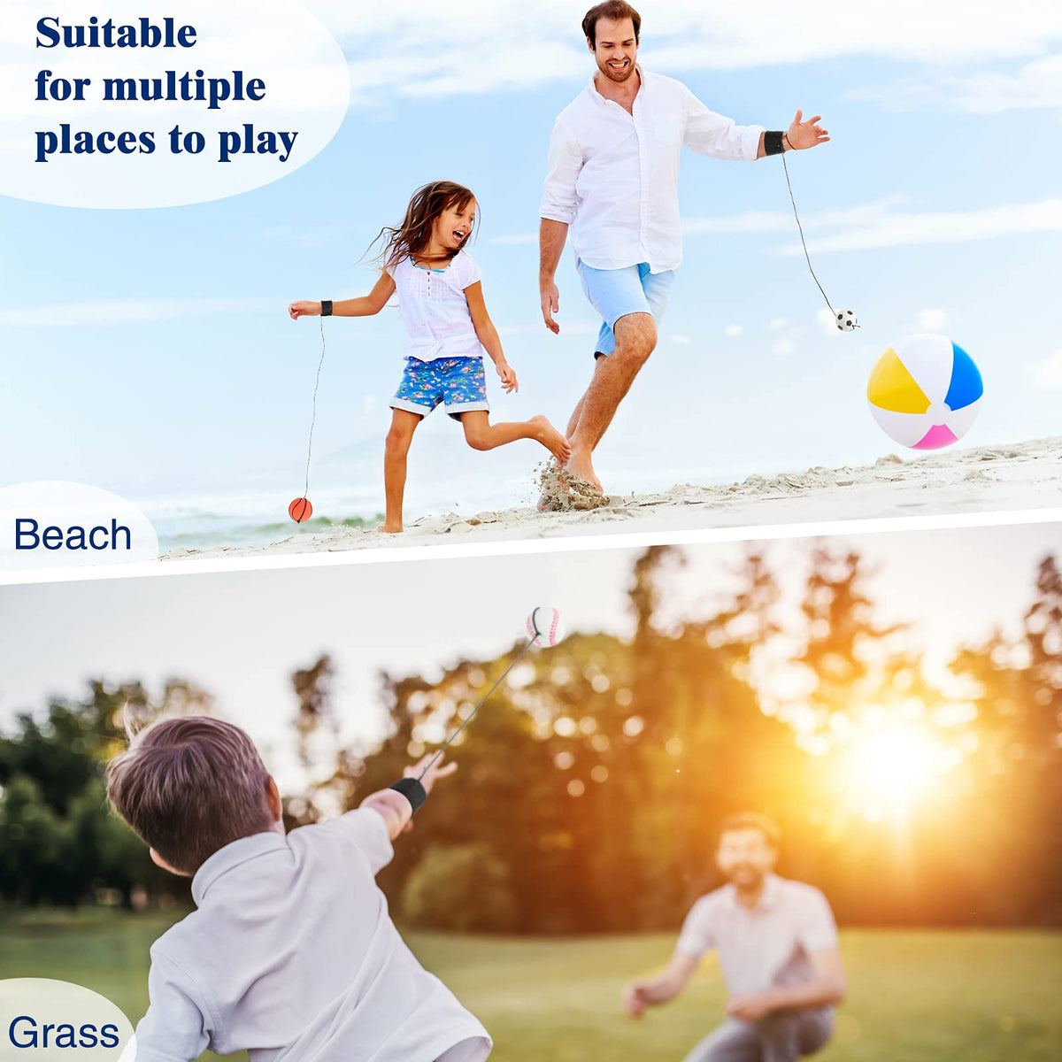 Skylety basketball-style wrist return ball for handheld rebounds and exercise