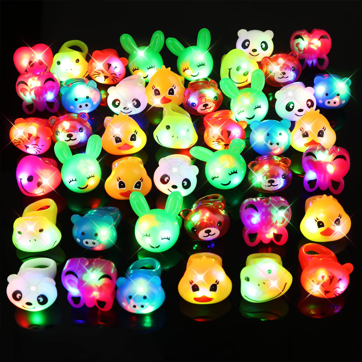 Skylety panda jelly ring lights up for vibrant party favors and glow play.