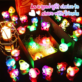 Skylety puppy jelly ring emits colorful light for festive fun.