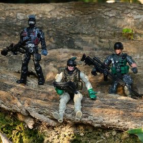 Skylety soldiers equipped with weapons and accessories for immersive scenes.