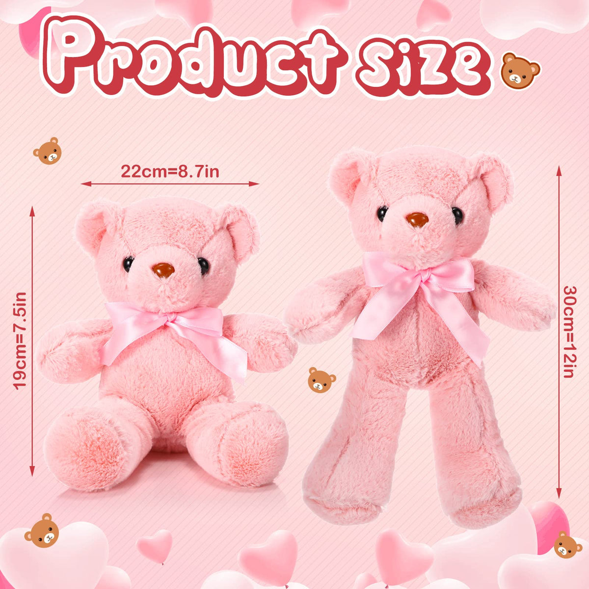 Close-up of Skylety plush bear with soft fur and stitched nose for safe play