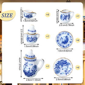 Skylety mini creamers and saucers add delicate detail to mini dining scenes