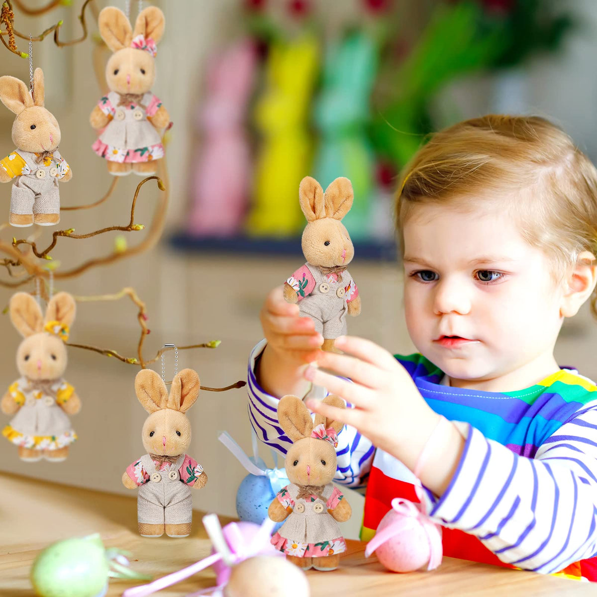 Skylety bunny table display enhances Easter tablescape