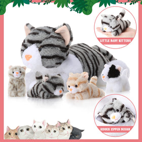 Skylety mom cat size about 40 cm, ideal for display.