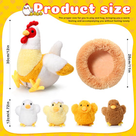 Skylety chick inside a chicken plush for nesting fun