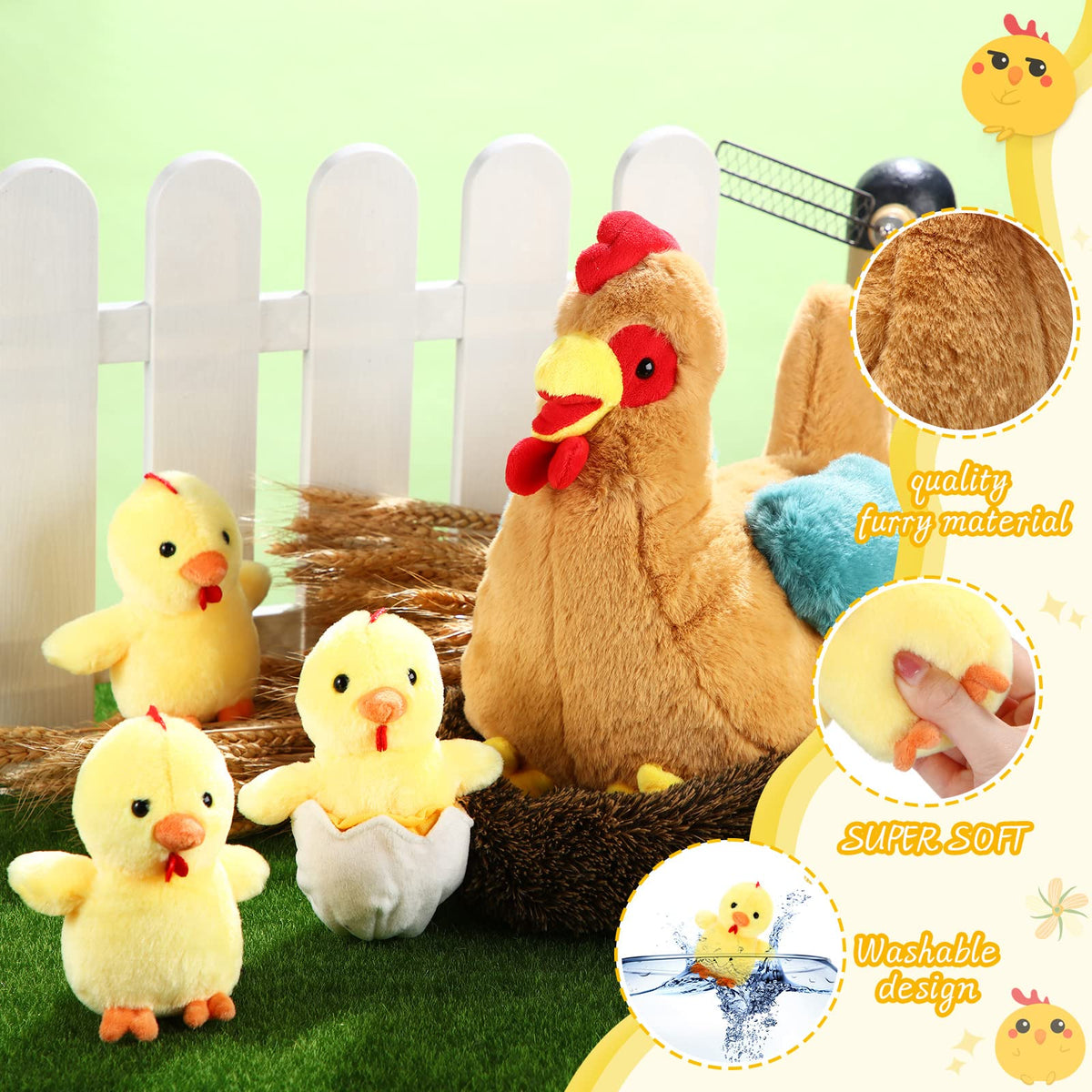Skylety plush set uses ultra-soft fabric for gentle hugs.