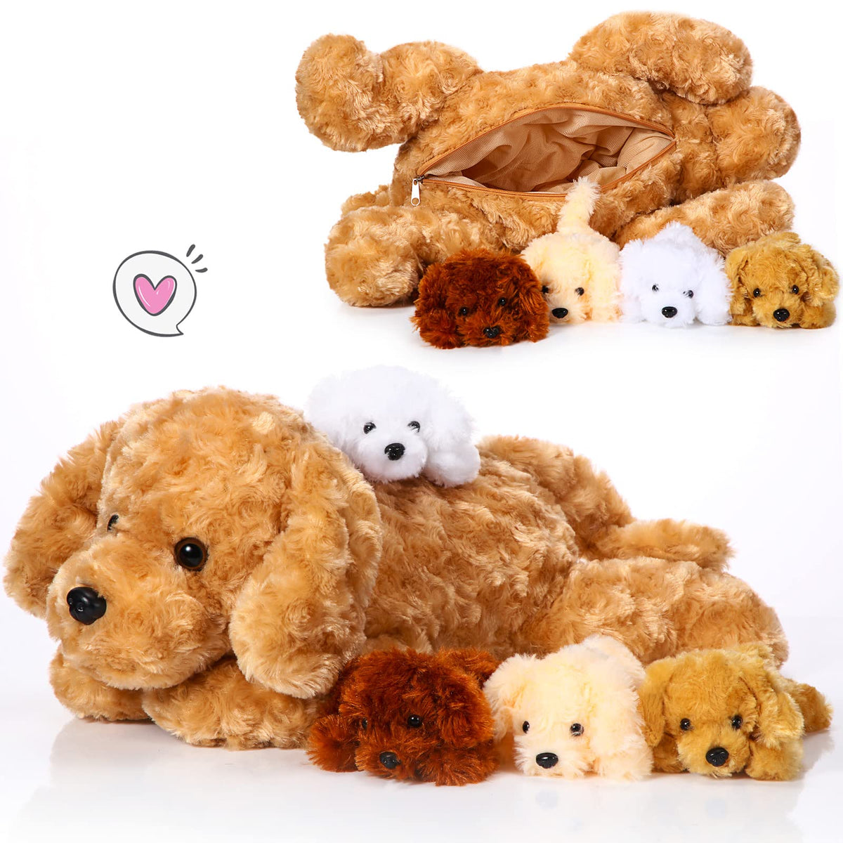 Skylety colorful puppy set adds charm as decor or cozy playmates