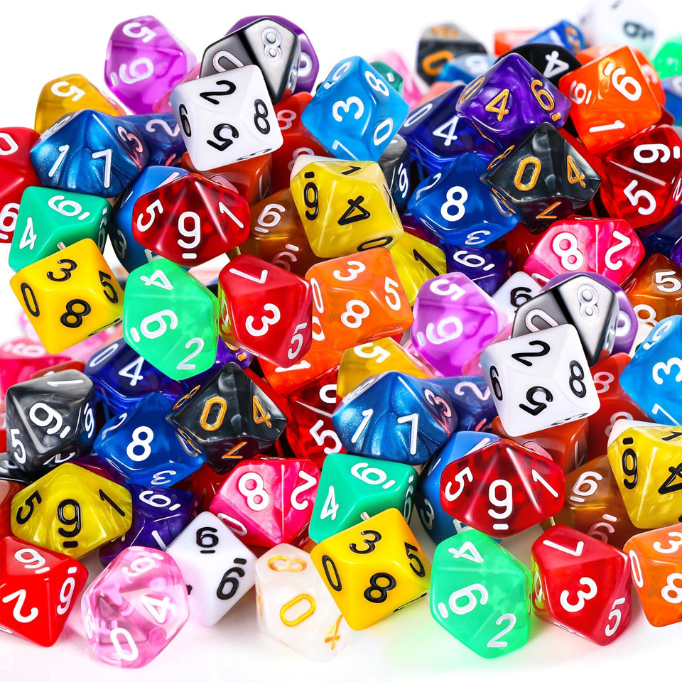 Skylety 50-piece dice set with pouch for easy storage and travel
