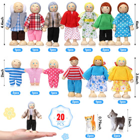 Skylety figures with movable limbs for dynamic poses during pretend play