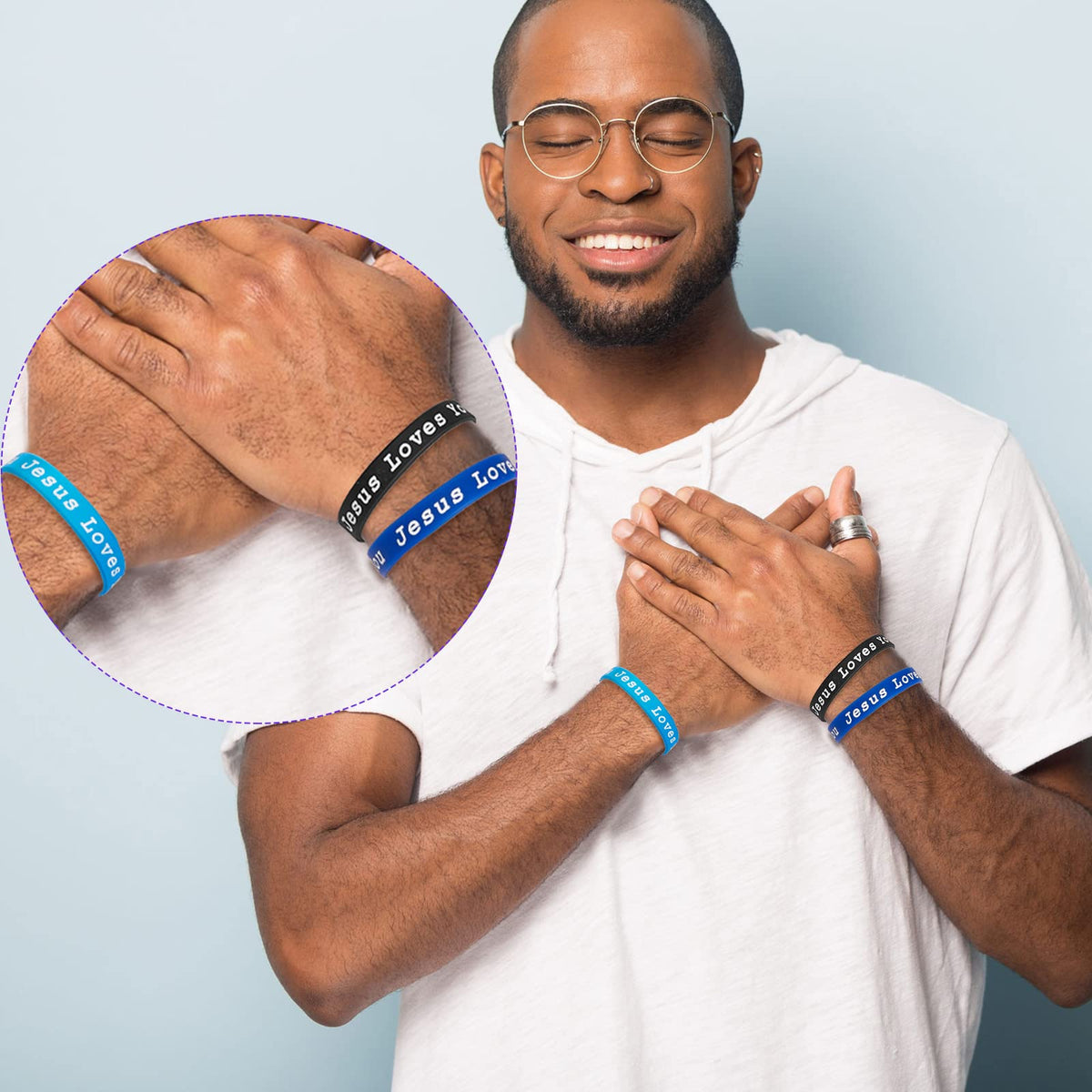 Skylety elastic silicone wristbands soft and durable for long use