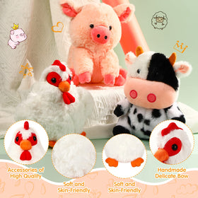 Skylety farm plush rooster 10inch adds bright barnyard charm.